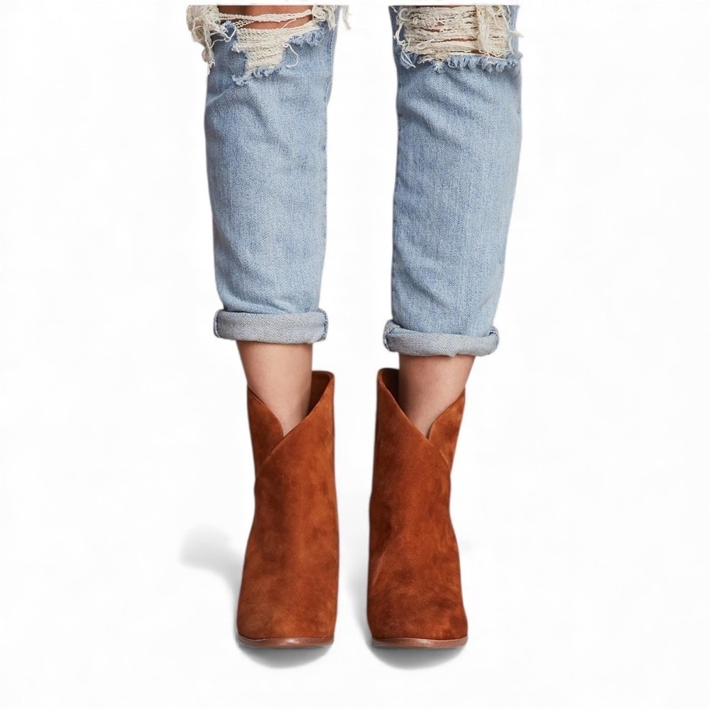 Anthropologie Joe's Jeans Trisha Ankle Boots 8.5 Elevated Boho Suede
